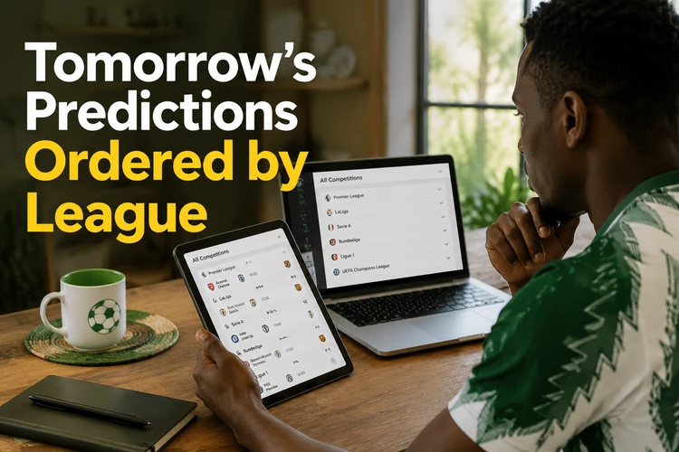 Tomorrow's Predictions Ordered by League